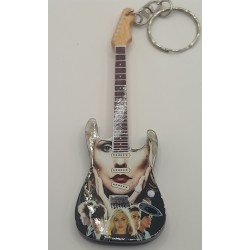 Blondie 10cm Wooden Tribute Guitar Key Chain new 2024