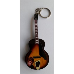 George Michael 10cm Wooden Tribute Guitar Key Chain