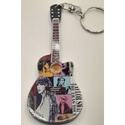 Taylor Swift 10cm Wooden Tribute Guitar Key Chain new 2024