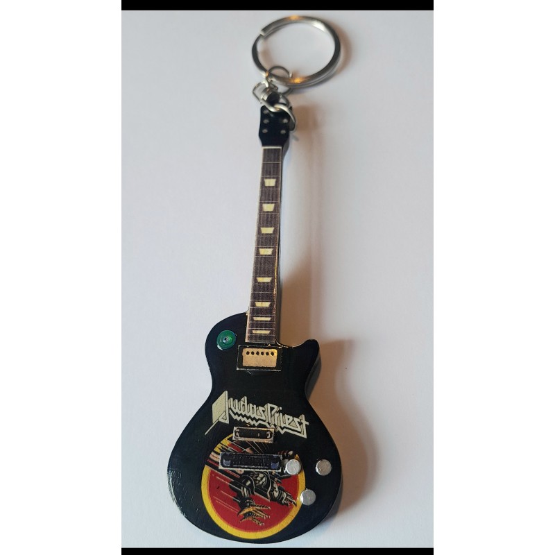 Kiss 10cm Wooden Tribute Guitar Key Chain