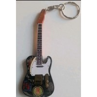 The Clash Joe Strummer 10cm Wooden Tribute Guitar Key Chain