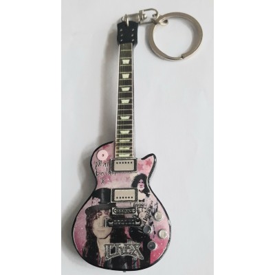 MARC BOLAN T REX  10cm Wooden Tribute Guitar Key Chain