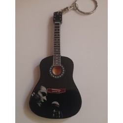 Johnny Cash 10cm Wooden Tribute Guitar Key Chain