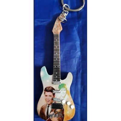 Cliff Richard 10cm Wooden Tribute Guitar Key Chain