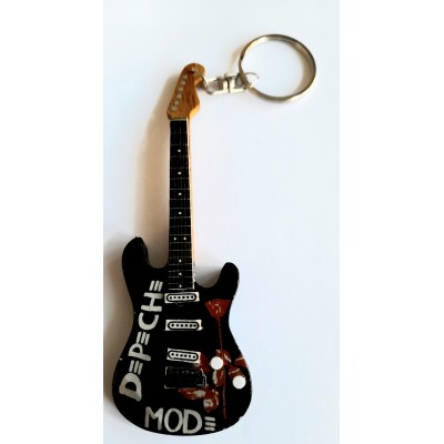 Depeche Mode 10cm Wooden Tribute Guitar Key Chain
