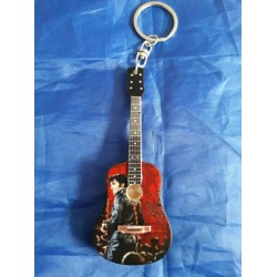 Elvis 68 Comeback 10cm Wooden Tribute Guitar Key Chain