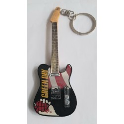 GREEN DAY 10cm Wooden Tribute Guitar Key Chain