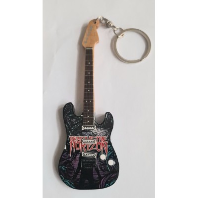 Bring Me The Horizon 10cm Wooden Tribute Guitar Key Chain