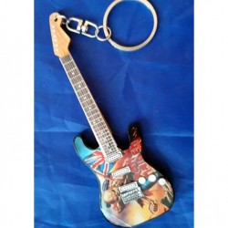 Iron Maiden Trooper 10cm Wooden Tribute Guitar Key Chain