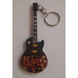 Kiss 10cm Wooden Tribute Guitar Key Chain
