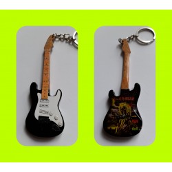 Iron Maiden 10cm Wooden Tribute Guitar Key Chain 3