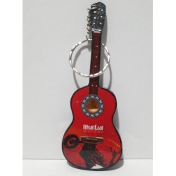 Meatloaf 10cm Wooden Tribute Guitar Key Chain