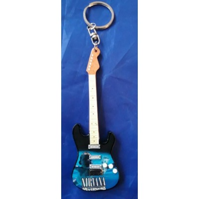 Nirvana 10cm Wooden Tribute Guitar Key Chain