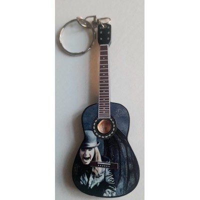 Ozzy Osbourne 10cm Wooden Tribute Guitar Key Chain