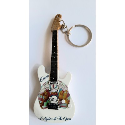 Queen Night at.. 10cm Wooden Tribute Guitar Key Chain