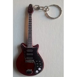 BRIAN MAY QUEEN RED SPECIAL 10cm Wooden Tribute Guitar Key Chain