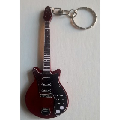 BRIAN MAY QUEEN RED SPECIAL 10cm Wooden Tribute Guitar Key Chain