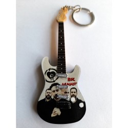 Rise Against 10cm Wooden Tribute Guitar Key Chain