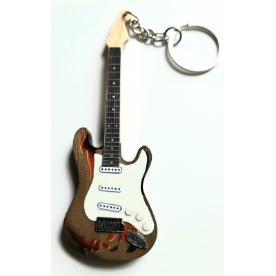 Rory Gallagher 10cm Wooden Tribute Guitar Key Chain