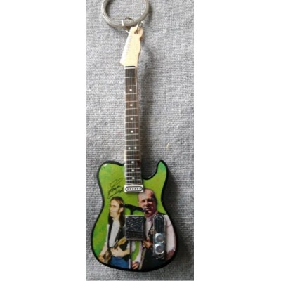 Francis Rossi 10cm Wooden Tribute Guitar Key Chain