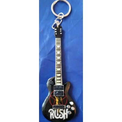 Rush 10cm Wooden Tribute Guitar Key Chain