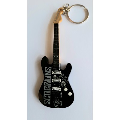 Scorpions 10cm Wooden Tribute Guitar Key Chain