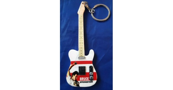 Bruce Springsteen 10cm Wooden Tribute Guitar Key Chain