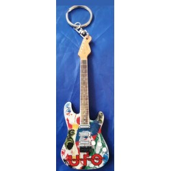 UFO 10cm Wooden Tribute Guitar Key Chain