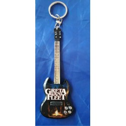 Greta Van Fleet 10cm Wooden Tribute Guitar Key Chain