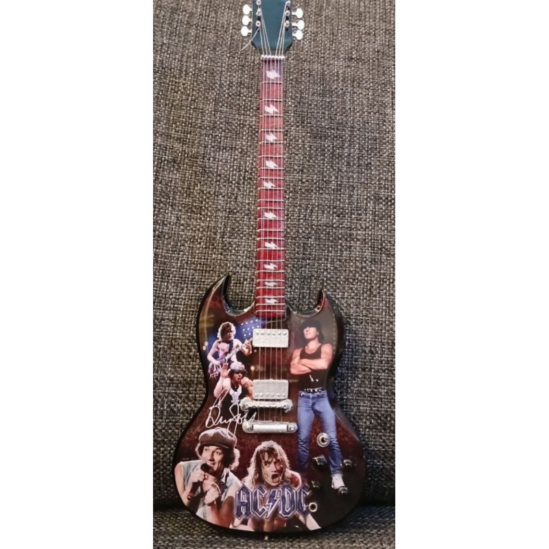 AC/DC Brian & Angus Tribute Miniature Guitar Exclusive