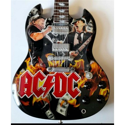 AC/DC Brian & Angus Tribute Miniature Guitar Exclusive