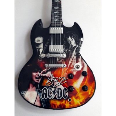 AC/DC Bon Scott Tribute Miniature Guitar Exclusive