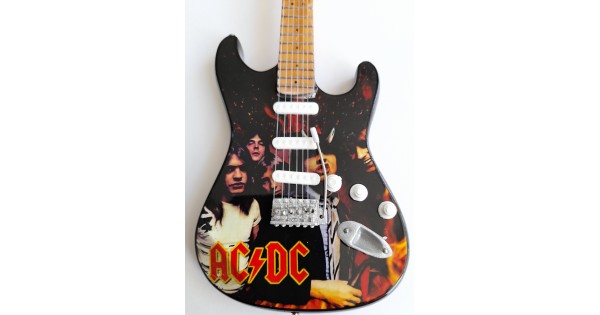 Ac/DC Highway To Hell Tribute Miniature Guitar Exclusive
