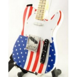 Bruce Springsteen U.S Flag Tribute Miniature Guitar