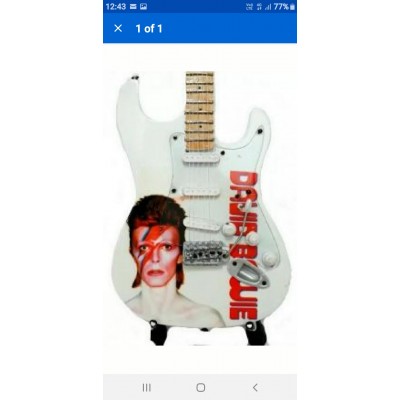 David Bowie Tribute Miniature Guitar