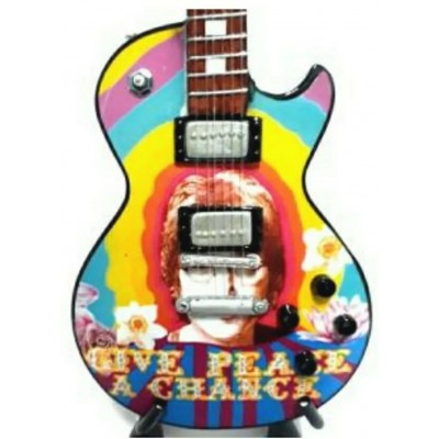 John Lennon Peace Tribute Miniature Guitar