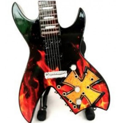 Metallica Iron Cross Tribute Miniature Guitar