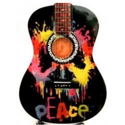 Peace Woodstock Tribute Miniature Guitar
