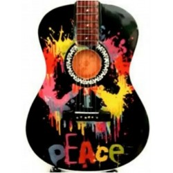 Woodstock Love Tribute Miniature Guitar