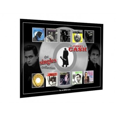 Johnny Cash Plectrums 45rpm tribute Set Display