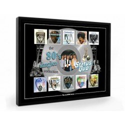 Status Quo The 80s Plectrum 45rpm tribute Set Display